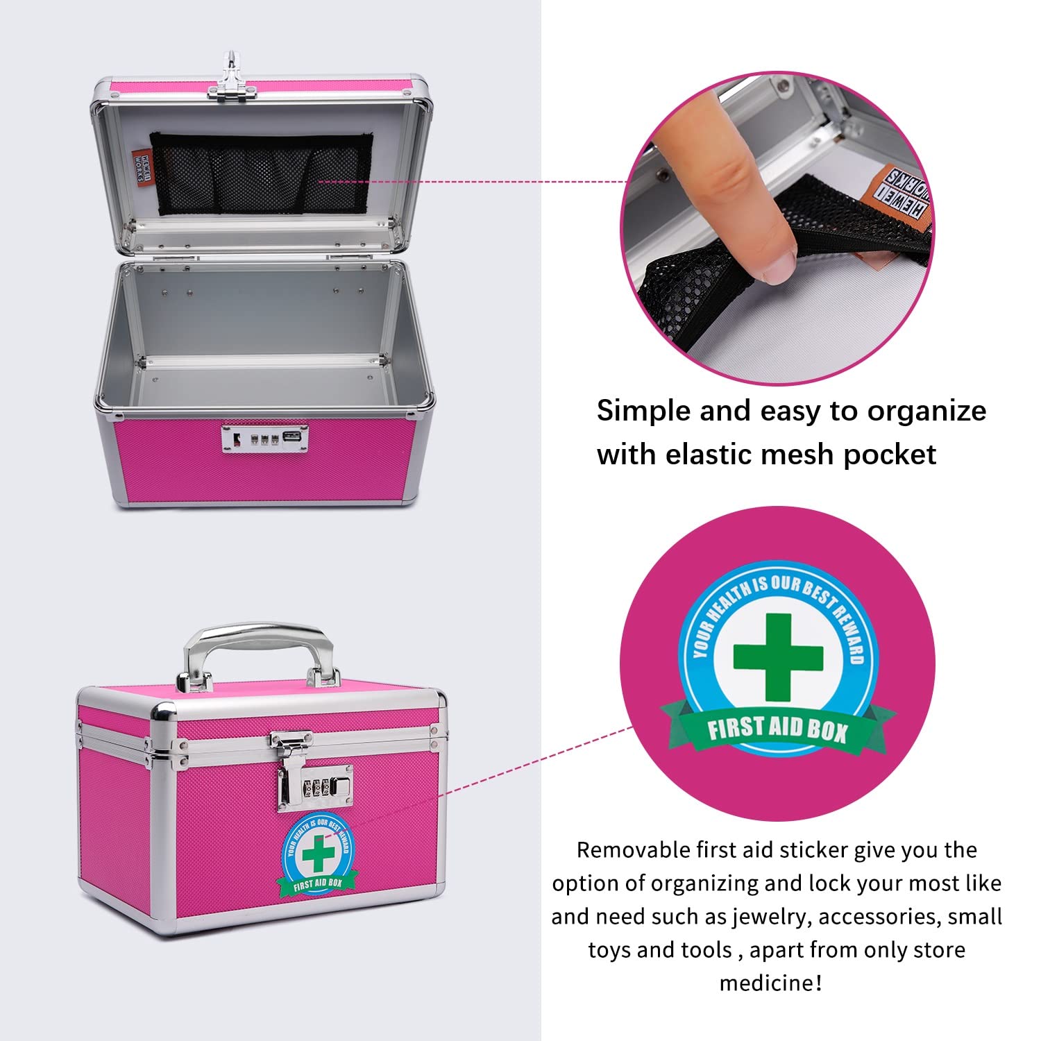 HEWEI WORKS candado seguridad niños rosa, protección y privacidad para contenidos.