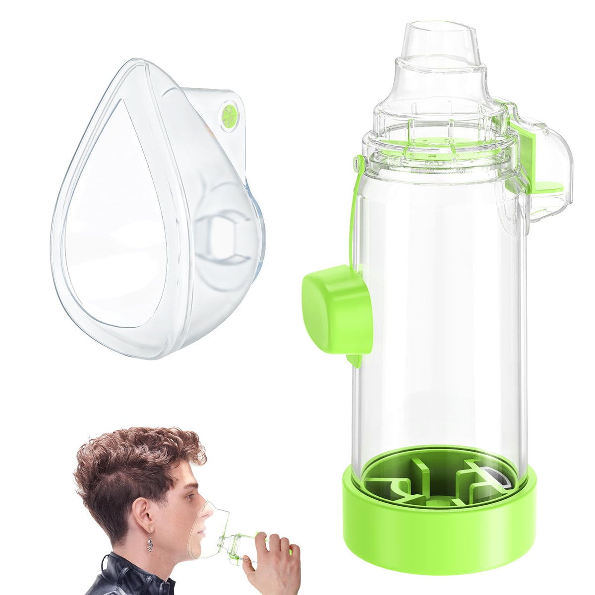 Espaciador NessI OTC con máscara de silicona suave para todas las edades