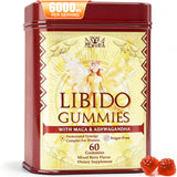 Hewvrix Libido Booster, botella con gomitas, sabor frutal para energía diaria