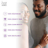 Hey Honey Lavado Íntimo ingredientes miel y propóleos para nutrir la piel