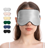 HGBOO mascarilla de seda pura, vista frontal, confort suave para dormir sin fricción