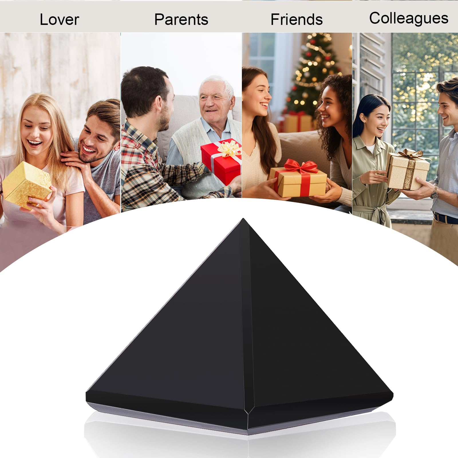 Hguxmcu obsidiana pirámide, ideal para rituales y aromaterapia.