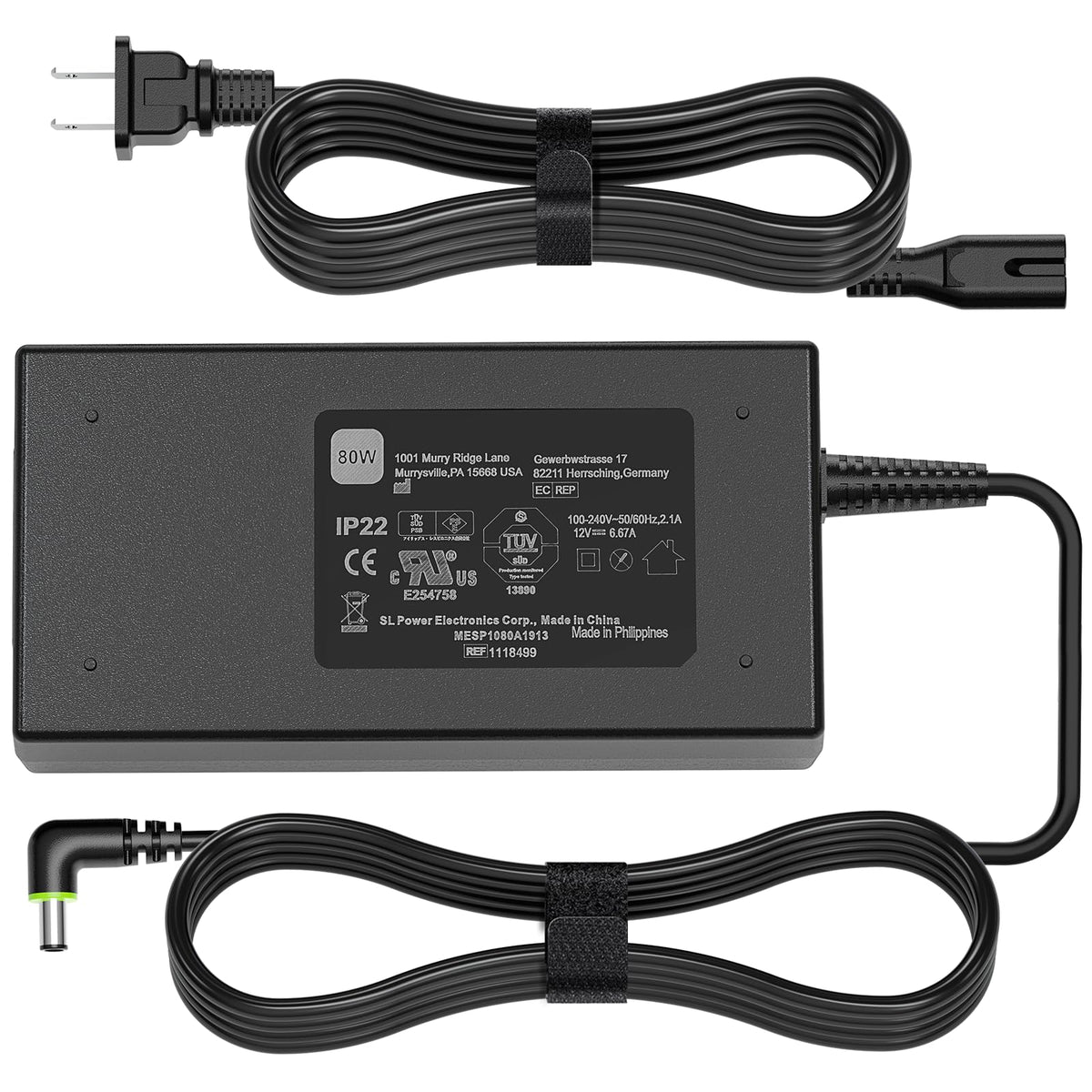 Cargador HHZ 80W para Philips DreamStation 2, carga estable para sesiones nocturnas.