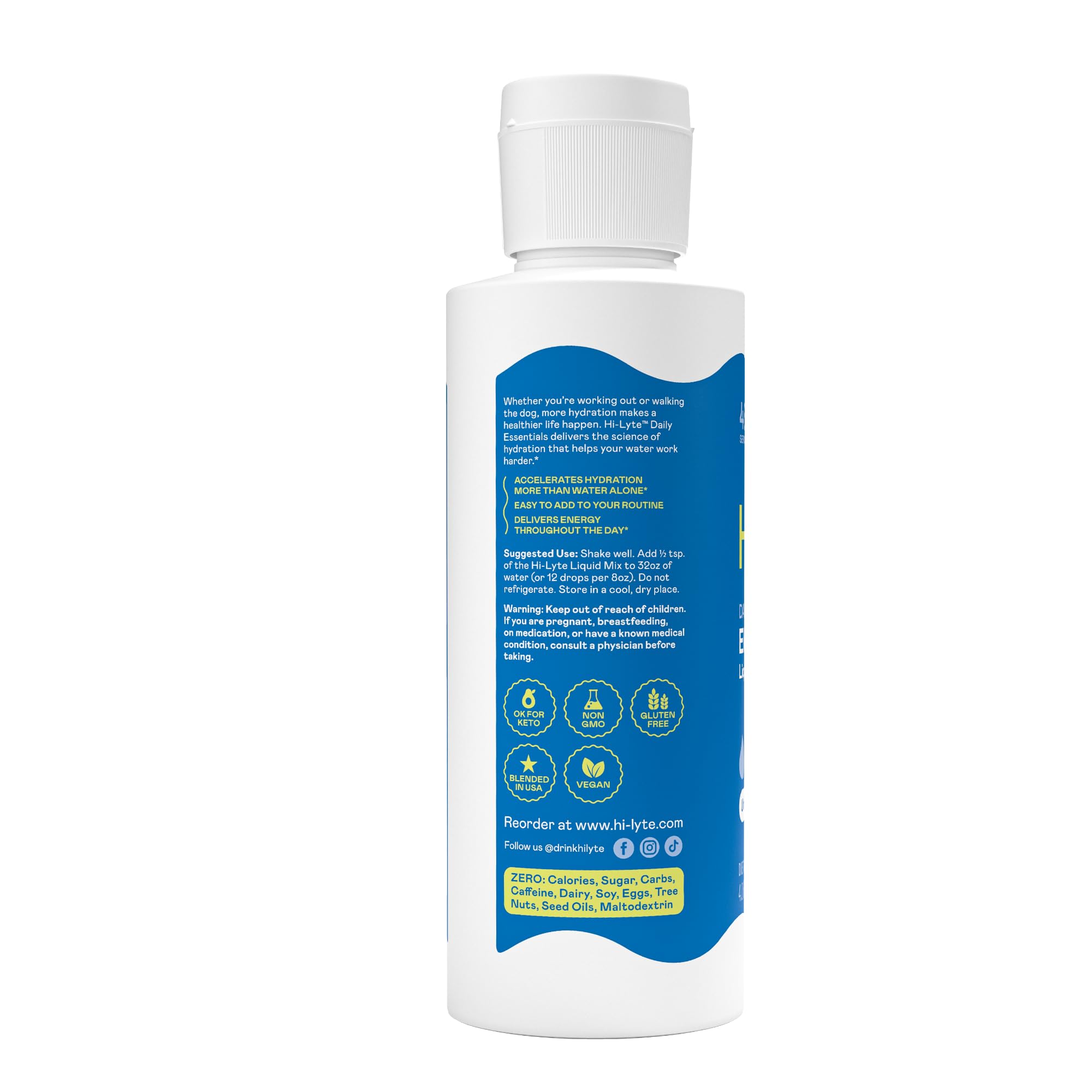 Hi-Lyte electrolitos sabor mineral neutro para mezclar con bebidas