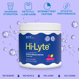 Hi-Lyte Keto K1000 con sabor Raspberry Lemon, vaso listo para energía diaria.