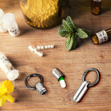 Hicarer porta pastillas llavero compacto, fácil de conectar a llaves o bolso.