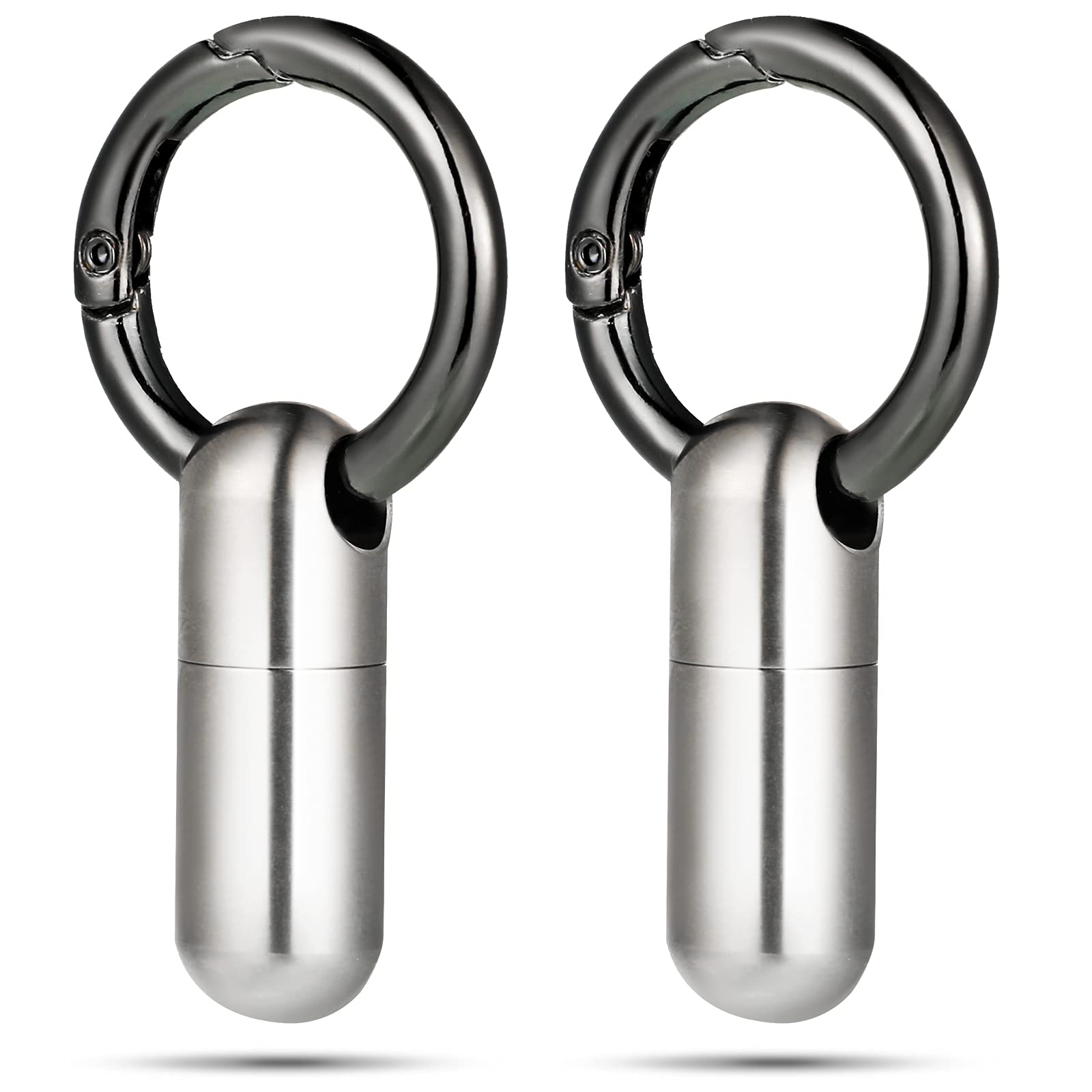 Hicarer porta pastillas mini llavero titanio impermeable para viajes y organización diaria.