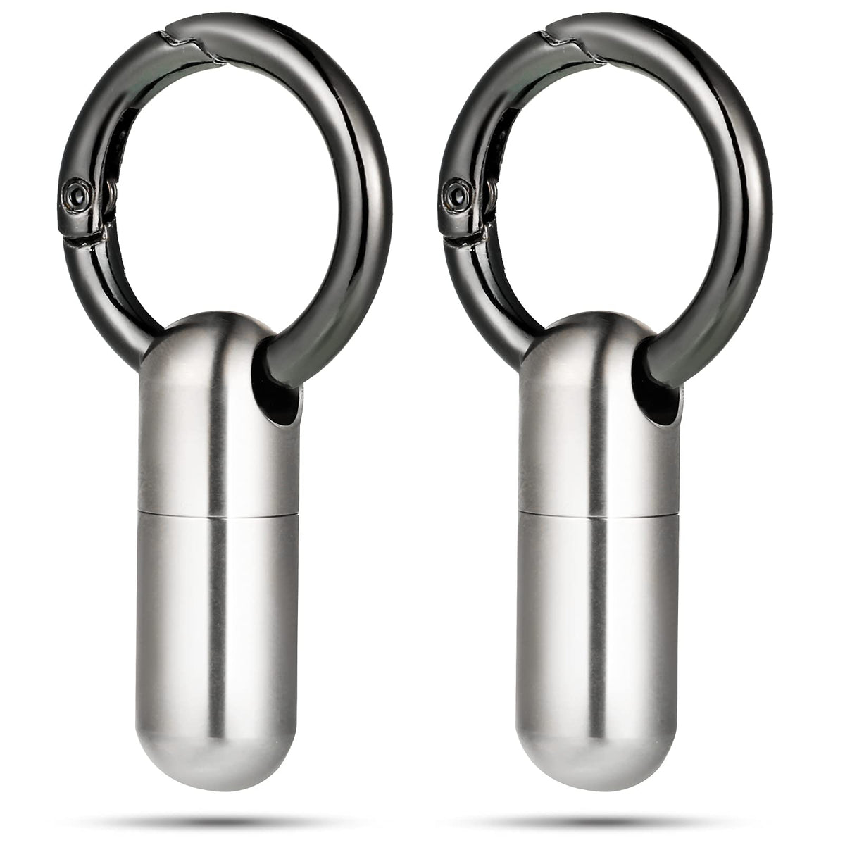 Hicarer porta pastillas mini llavero titanio impermeable para viajes y organización diaria.