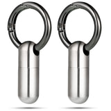 Hicarer porta pastillas mini llavero titanio impermeable para viajes y organización diaria.