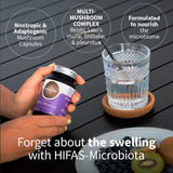 Etiqueta de Hifas-Microbiota mostrando certificaciones y transparencia para confianza