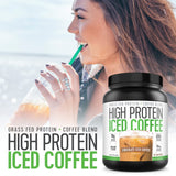 High Protein Coffee escena post-entrenamiento para recuperación rápida y sabor agradable.
