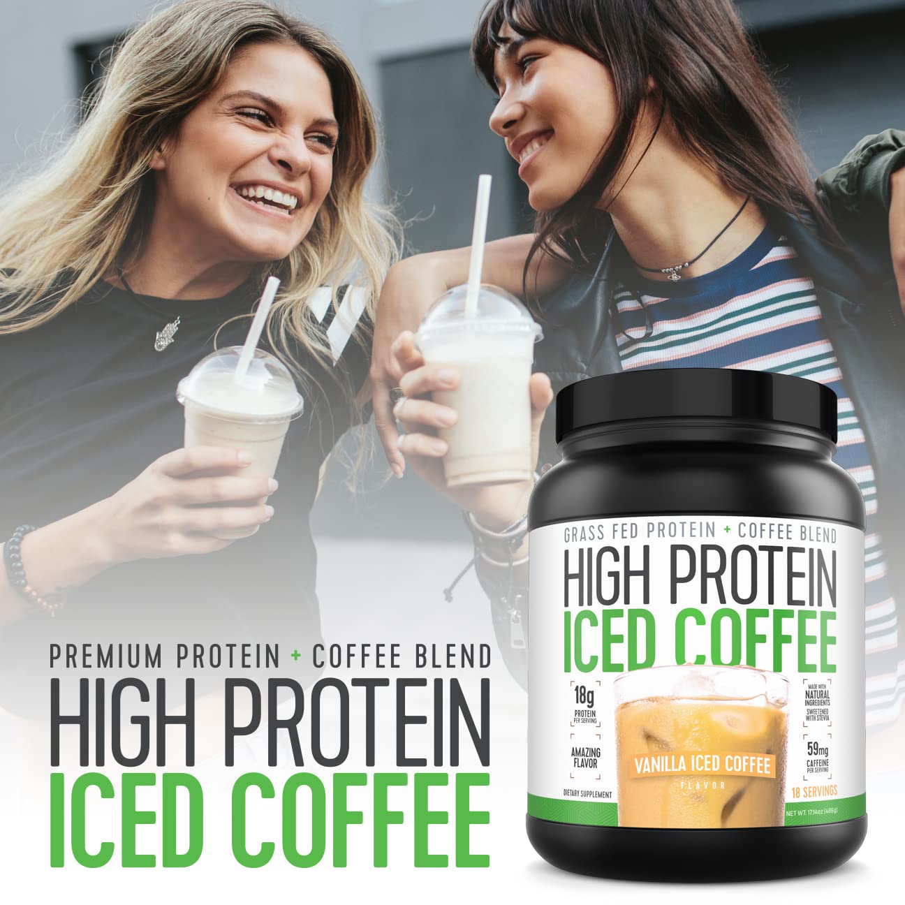 High Protein Iced Coffee en ritual matutino, bebida refrescante y con proteínas.