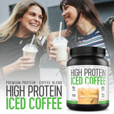High Protein Iced Coffee en ritual matutino, bebida refrescante y con proteínas.