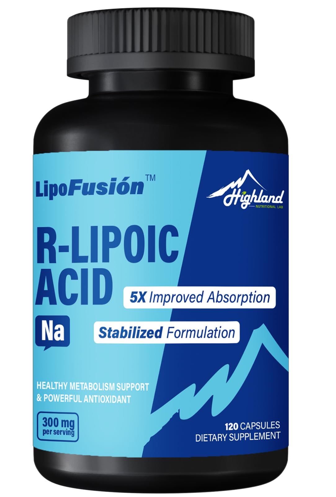 Highland Nutritional Lab ácido R-lipoico en bote para metabolismo saludable