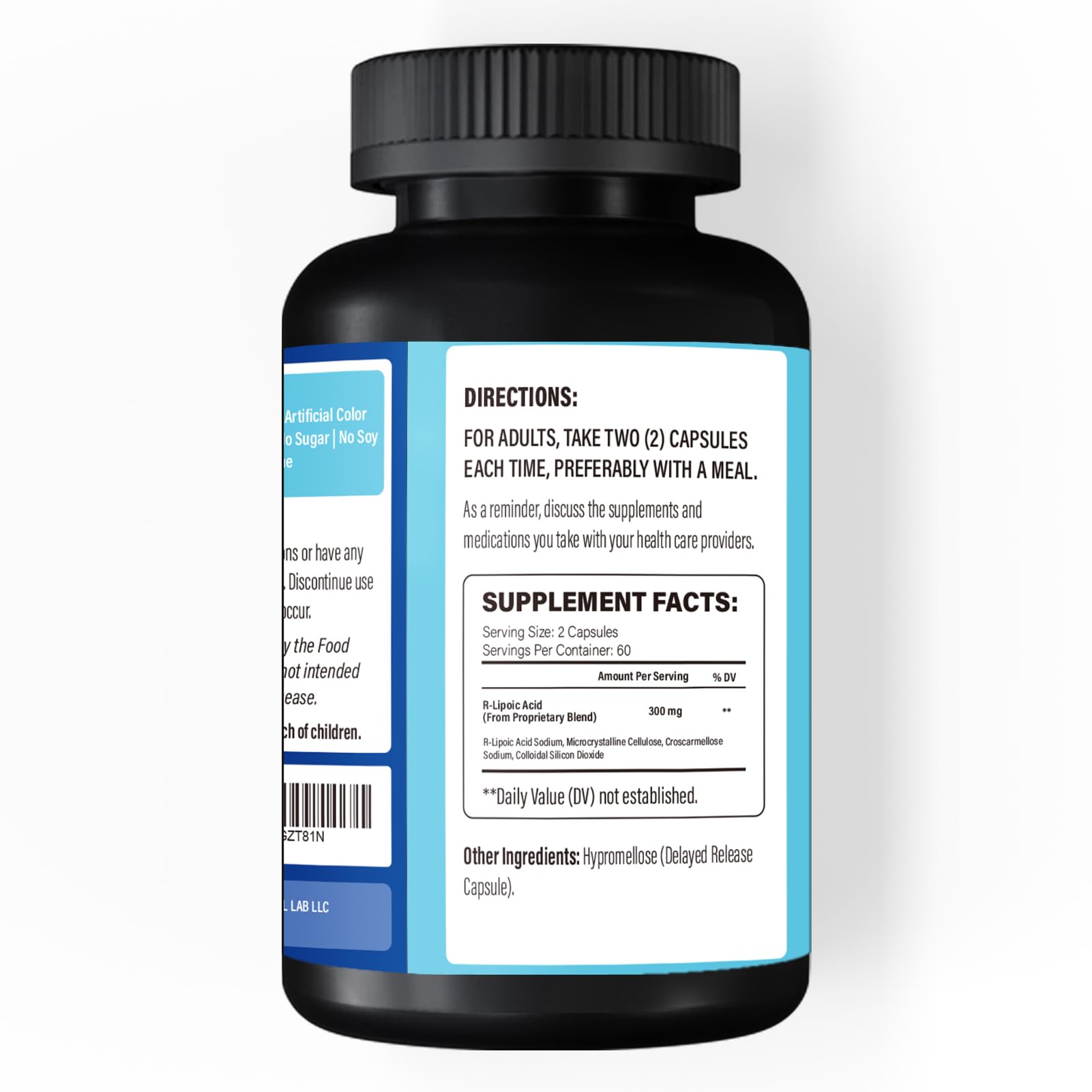 Highland Nutritional Lab botella en mesa destaca calidad