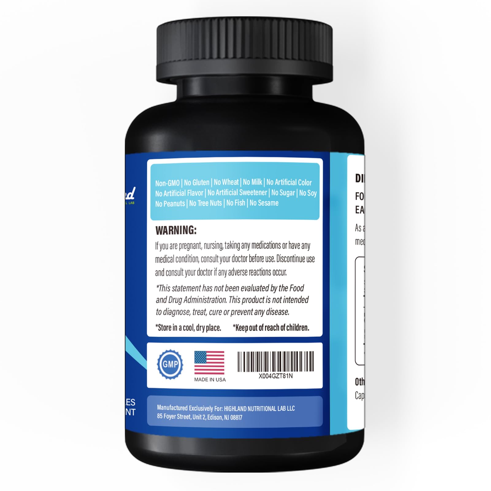 Highland Nutritional Lab sello BPM para seguridad y calidad
