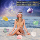 Hihealer Regalo Zodiaco carta informativa: guía rápida de piedras