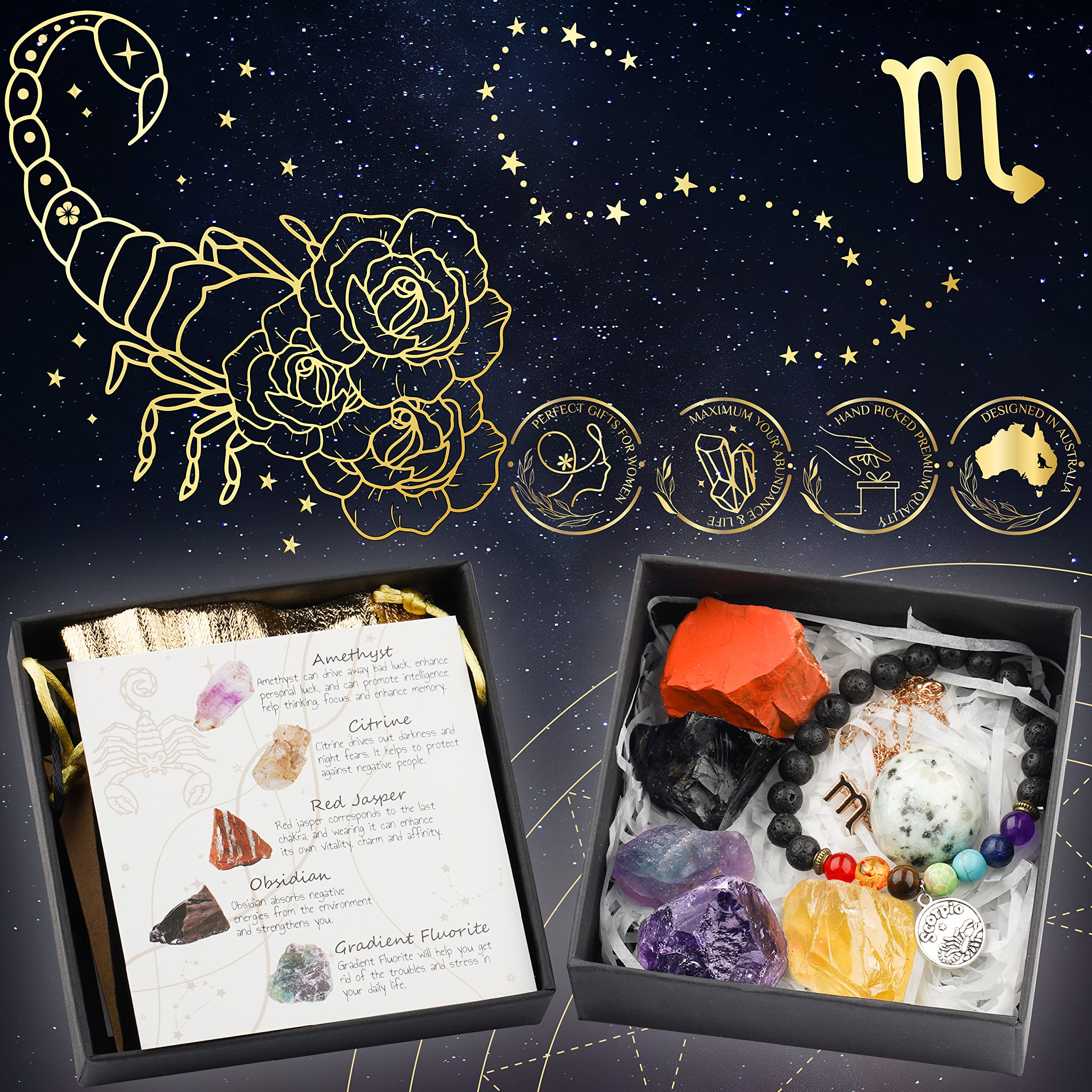 Hihealer collar zodiacal para Escorpio, accesorio simbólico y elegante