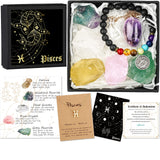 Hihealer Regalo Zodiaco Piscis: cristales crudos para equilibrio emocional