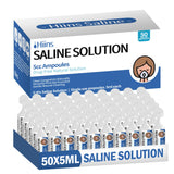 Hiins solución salina 0,9% en botellas 5ml para uso único, práctico.