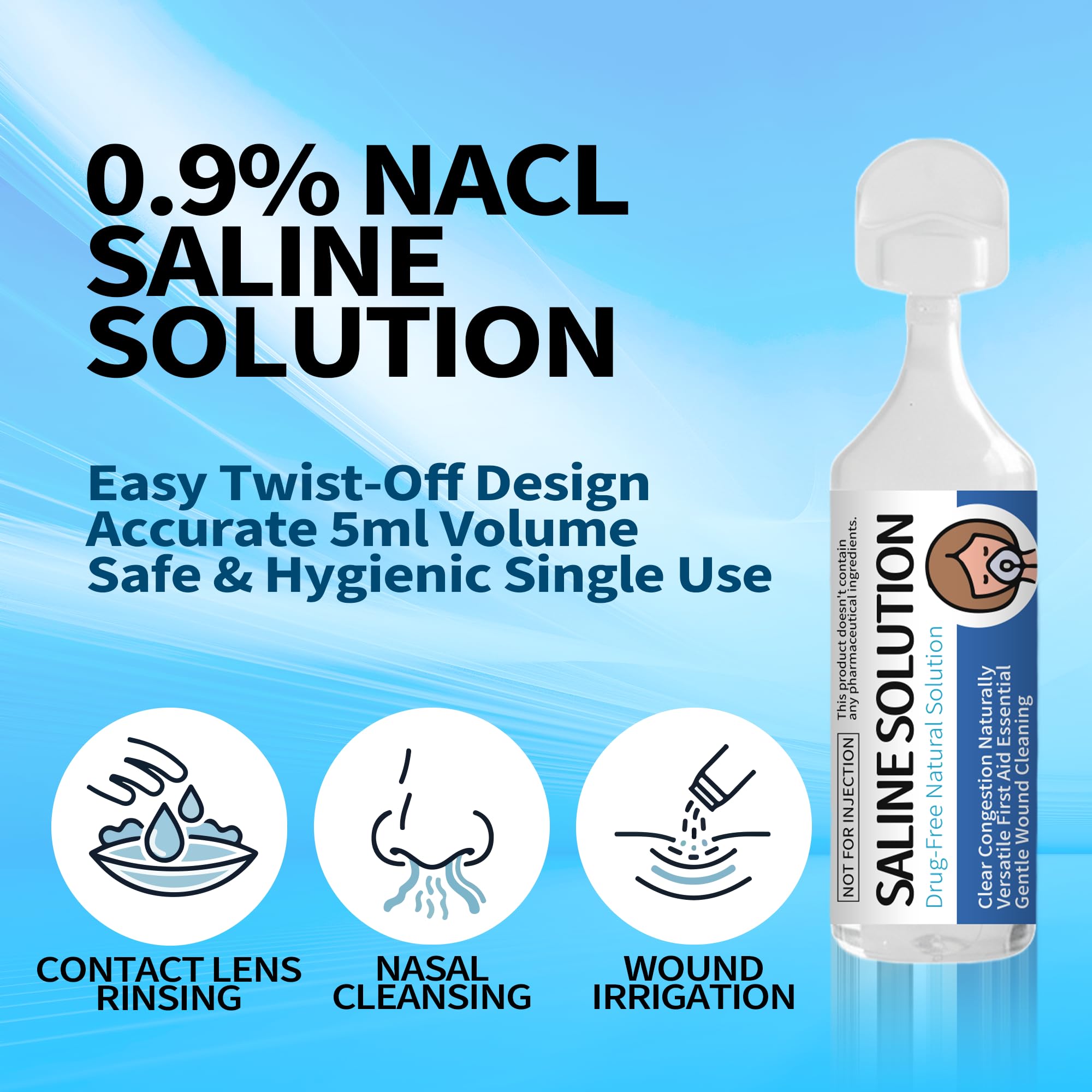 Hiins viales desechables 5ml facilitan higiene rápida sin mezclas.