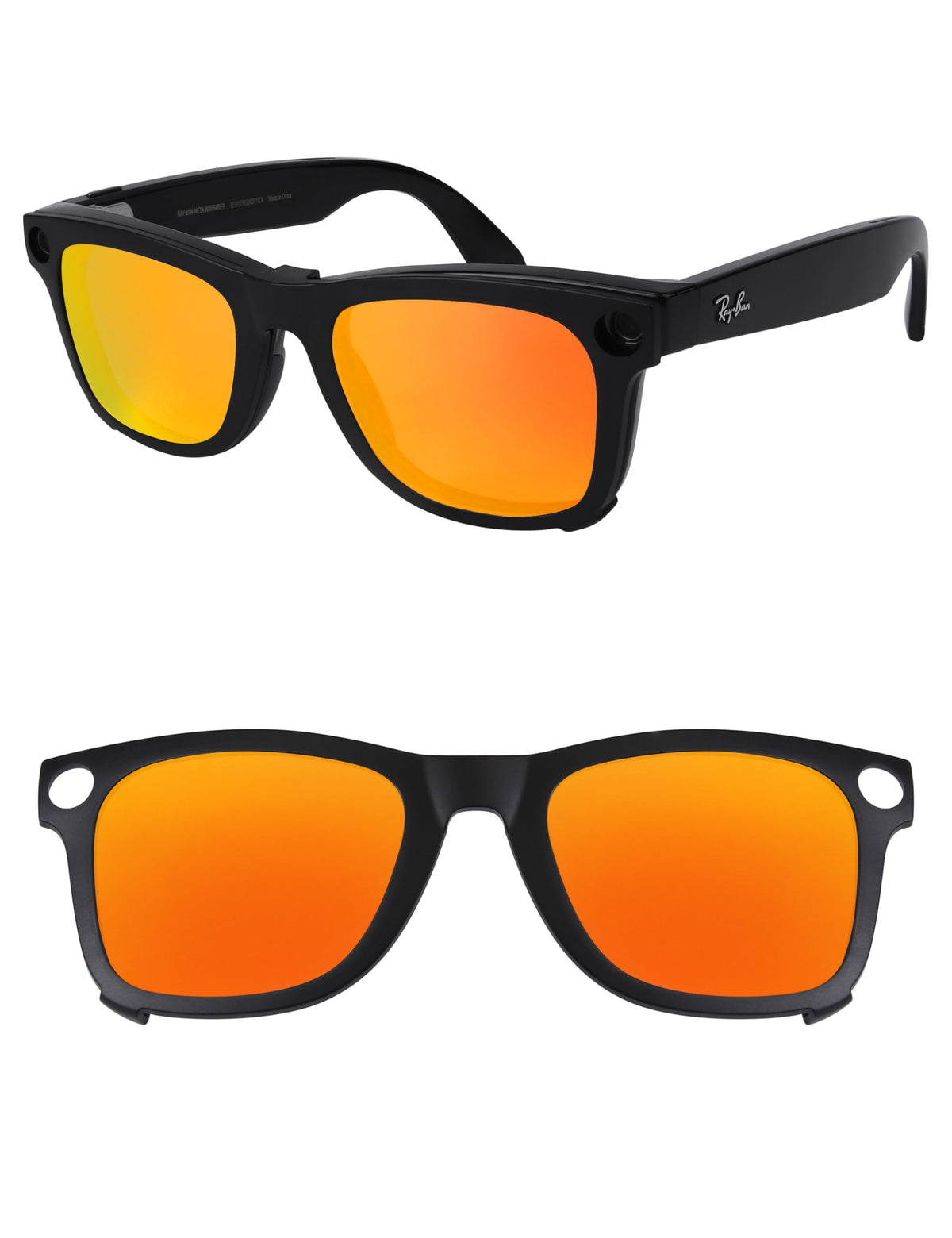 HILEEN clip-on externo para Ray-Ban Meta Wayfarer, protección UV y comodidad diaria.