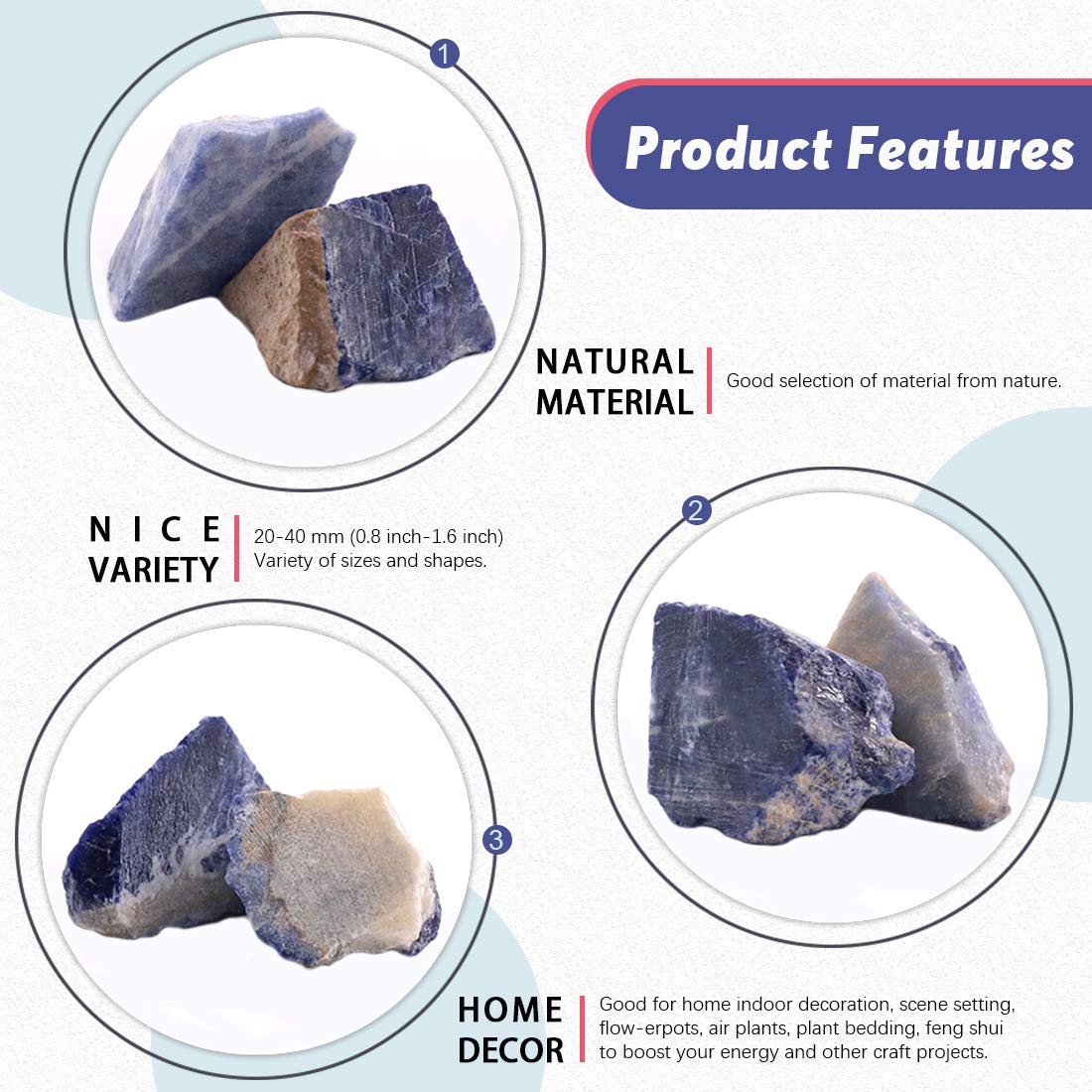 Hilitchi piedra natural con vetas azules para minería de gemas y pruebas