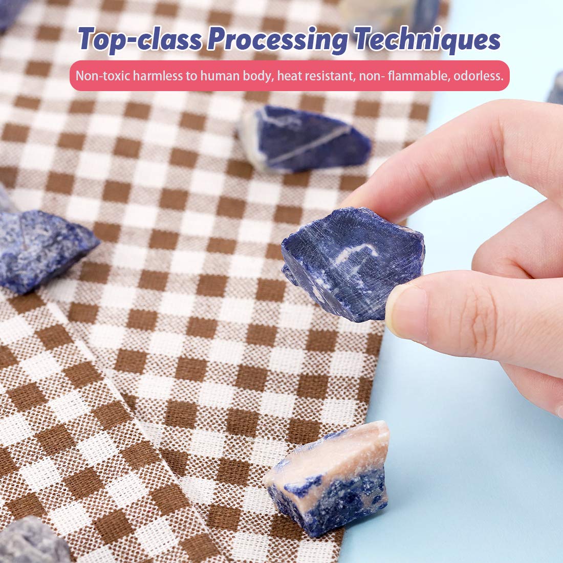 Hilitchi piedra azul cruda para decoración y proyectos de reiki o Wicca