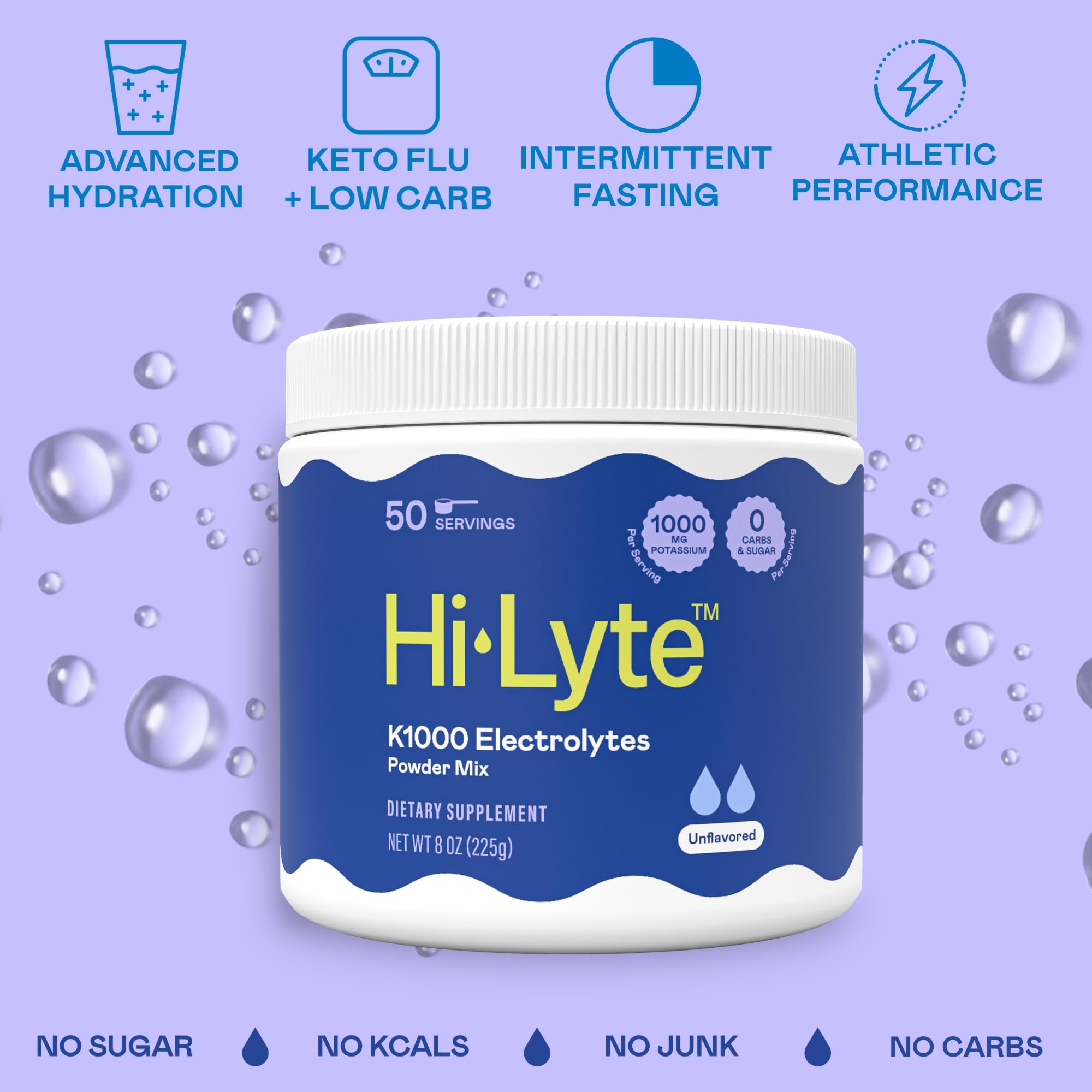 Hi-Lyte K1000 envase de 50 porciones para cetogénico