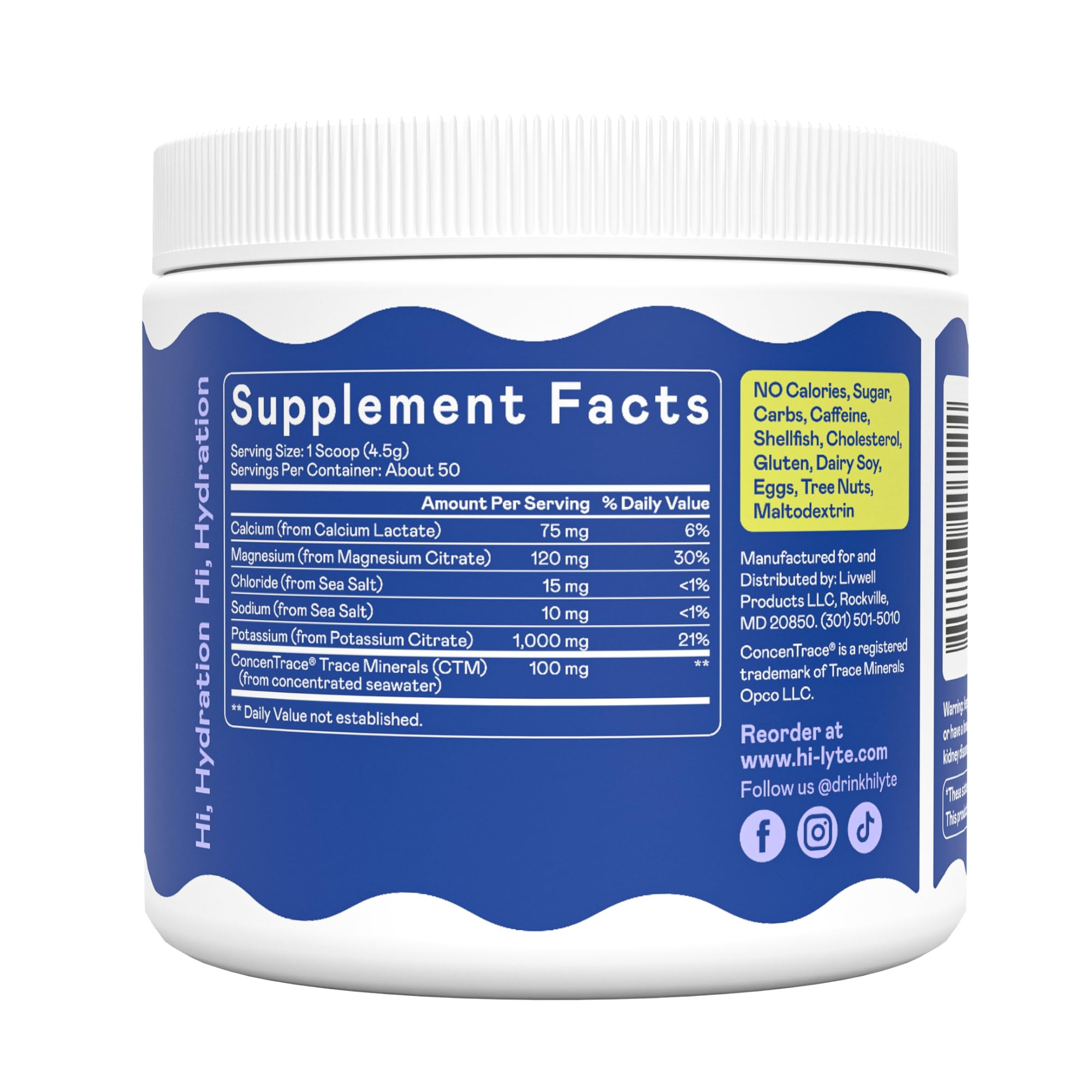 Hi-Lyte K1000 producto sin azúcar ni gluten para atletas
