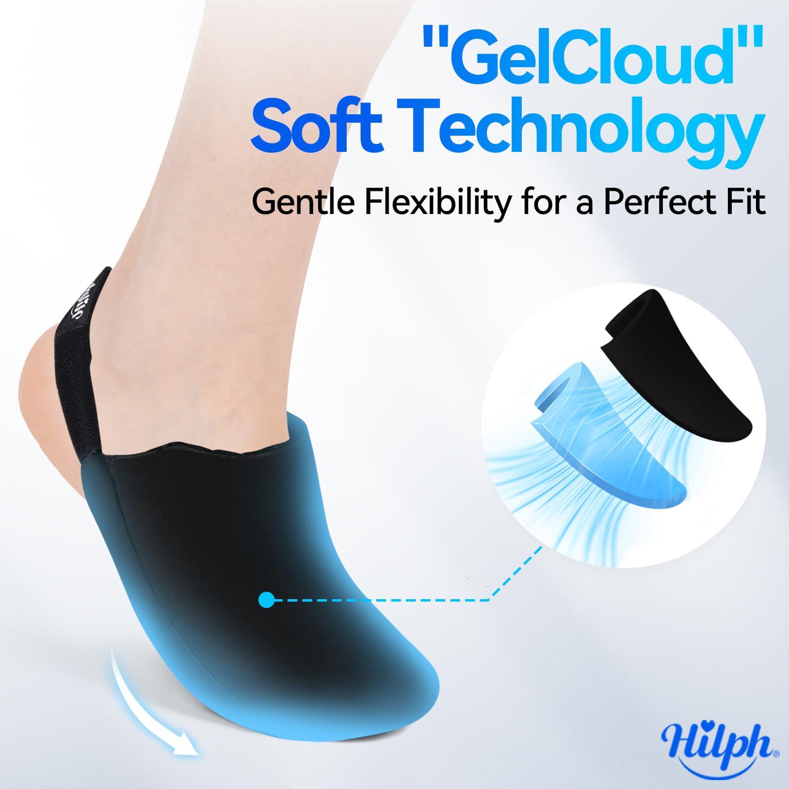 Hilph ajuste con velcro para dedos y pie ofrece ajuste seguro.