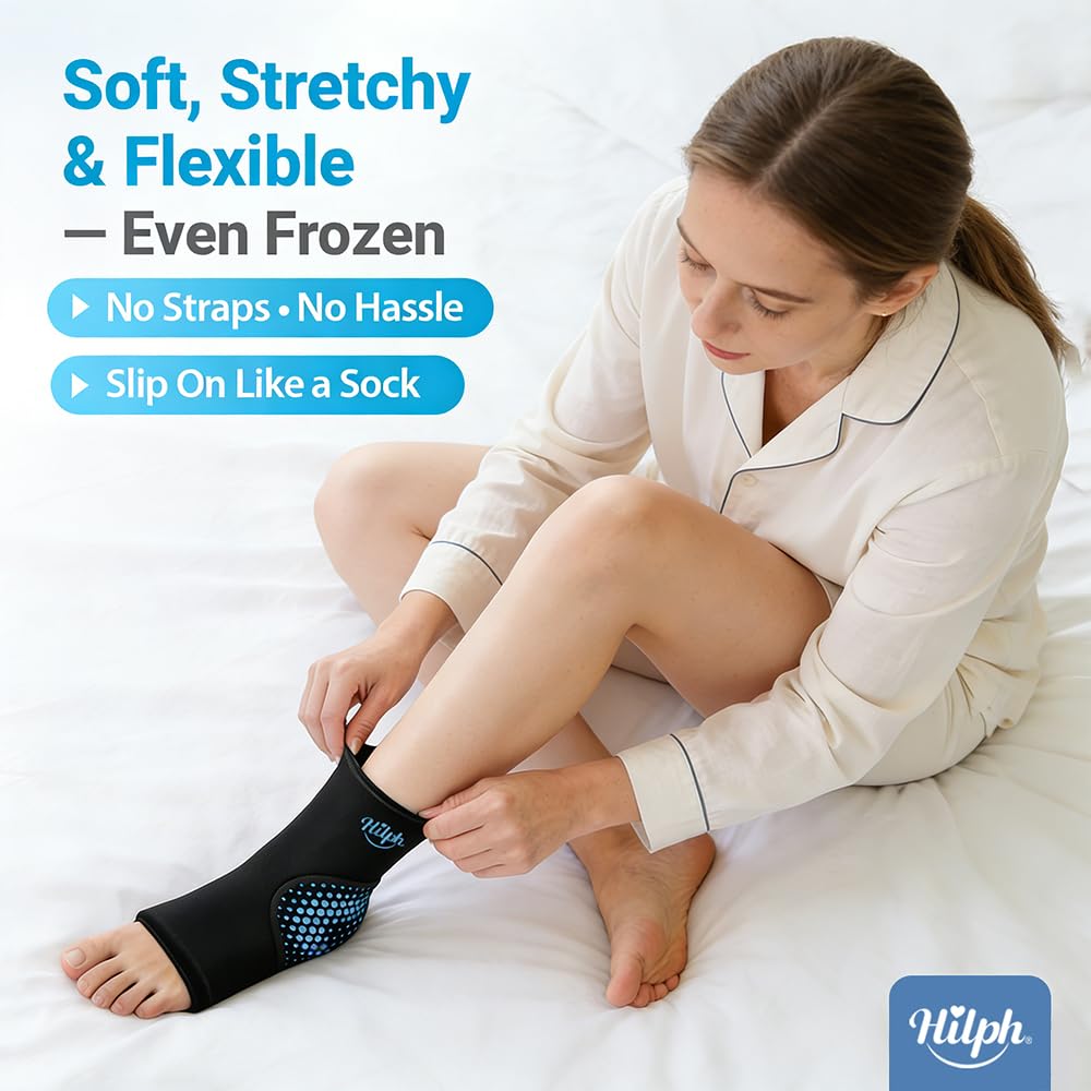 Hilph cierre flexible hielo tobillo: ajuste cómodo y congelación estable.