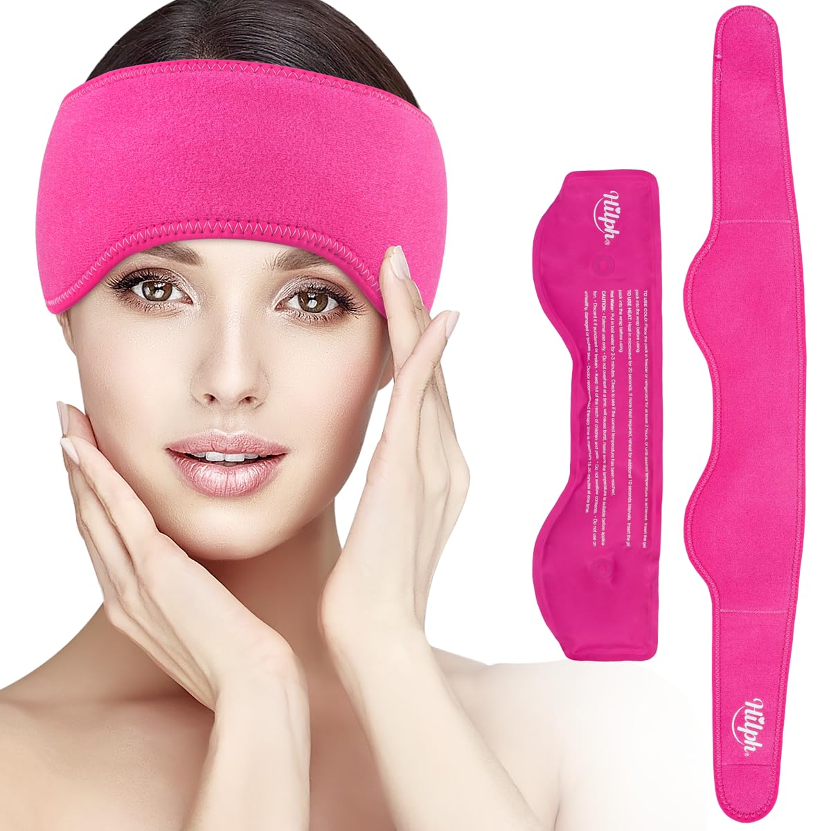 Hilph compresa cabeza hielo, alivio rápido para migrañas en la frente.