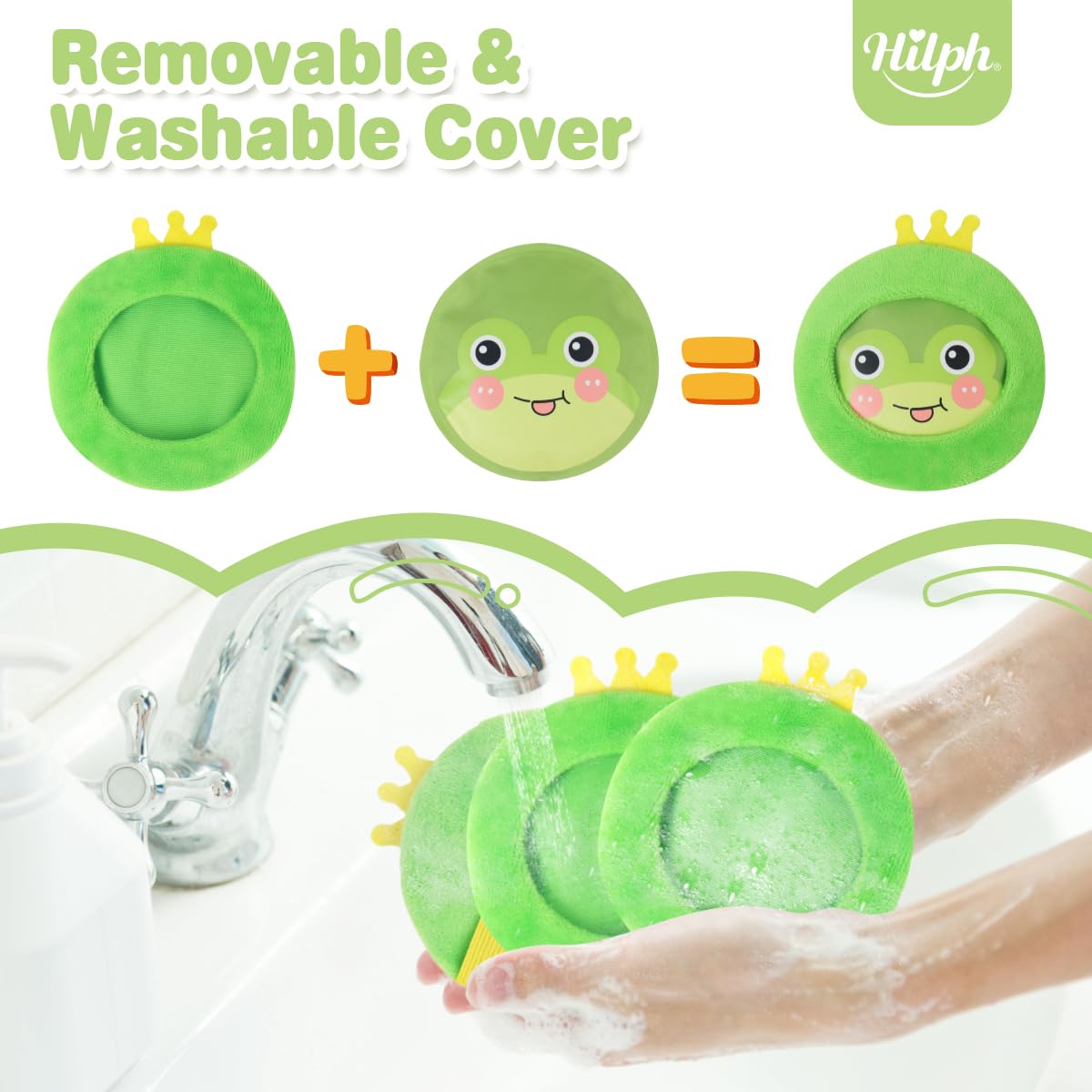 Hilph compresas de hielo para niños con correa ajustable para uso en mano.