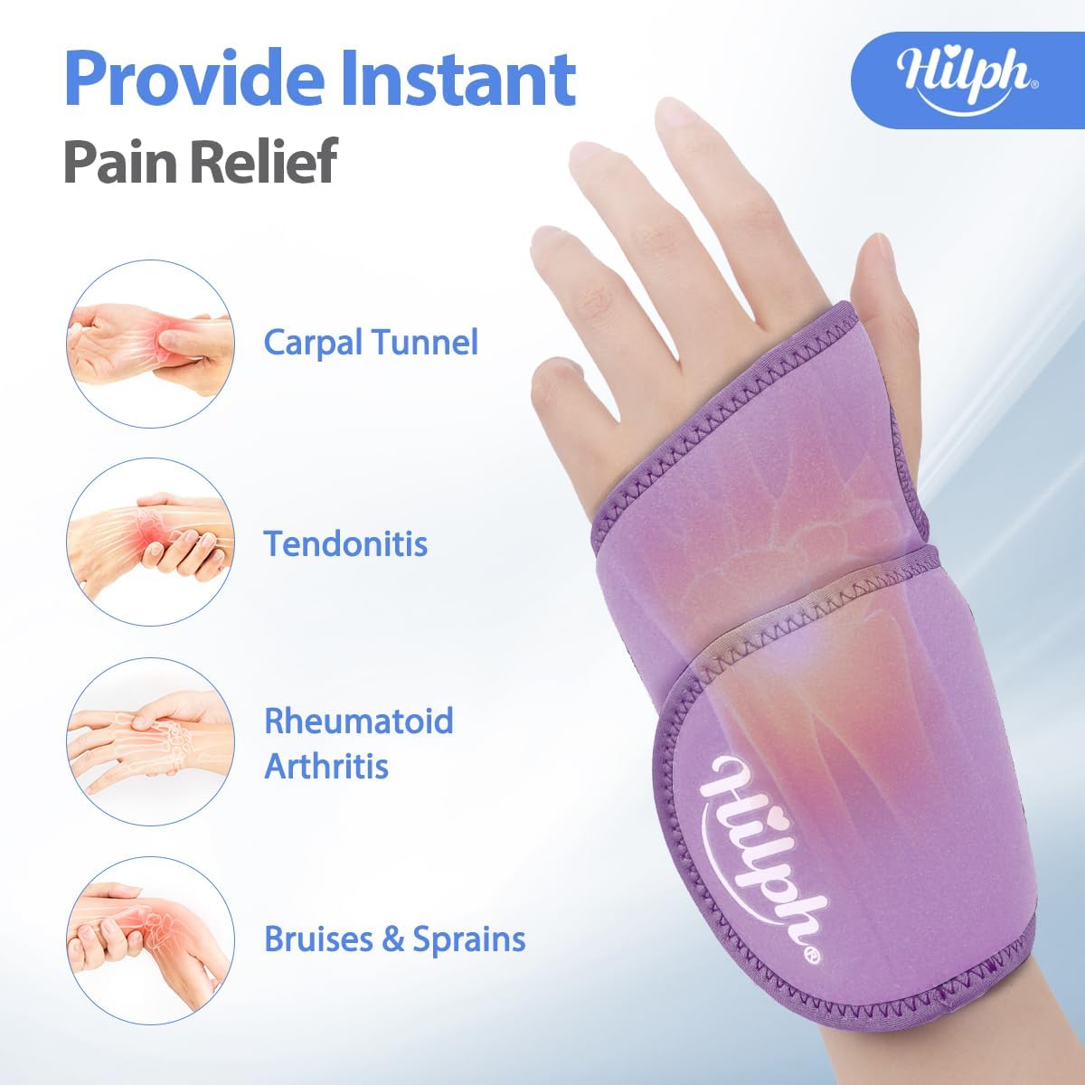 Hilph correa Velcro ajustable para un ajuste cómodo.