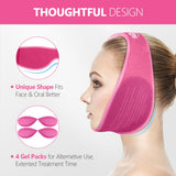 Hilph cuatro-paquetes-gel-durables ofrecen terapia continua sin esperas para la cara.