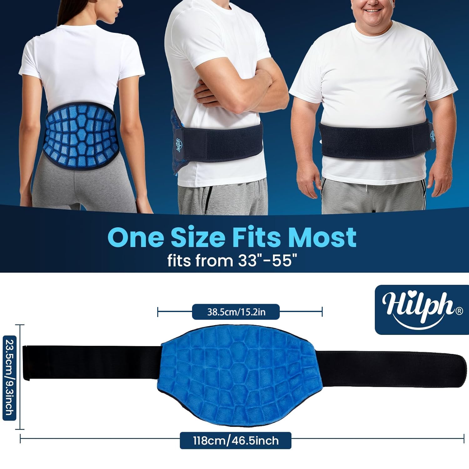 Hilph distribución de frío uniforme para lumbares y molestias.