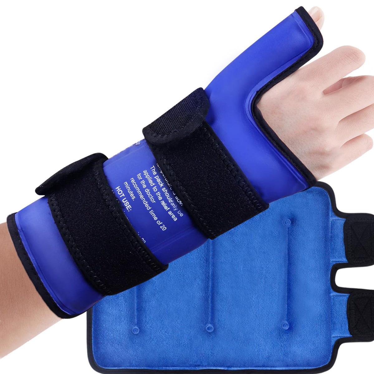 Hilph vendaje frío para muñeca y pulgar con cobertura total, alivio de inflamación