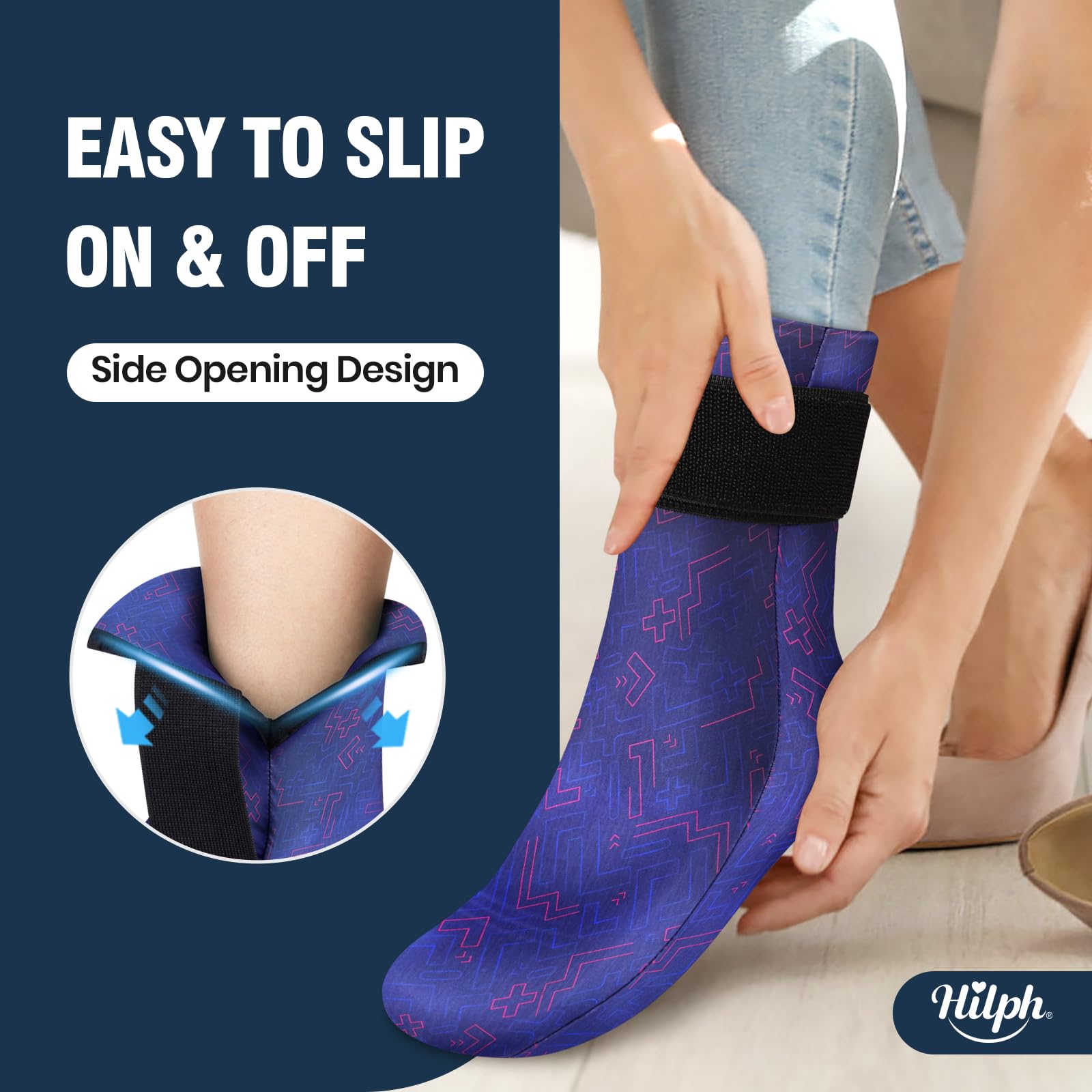 Hilph, gel flexible: se adapta al contorno del pie para mayor comodidad.