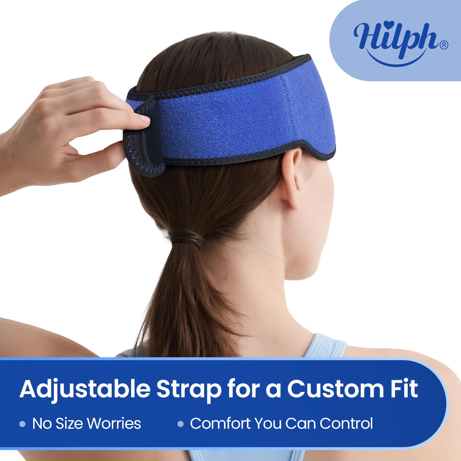Hilph gel frío para cabeza con diseño flexible.