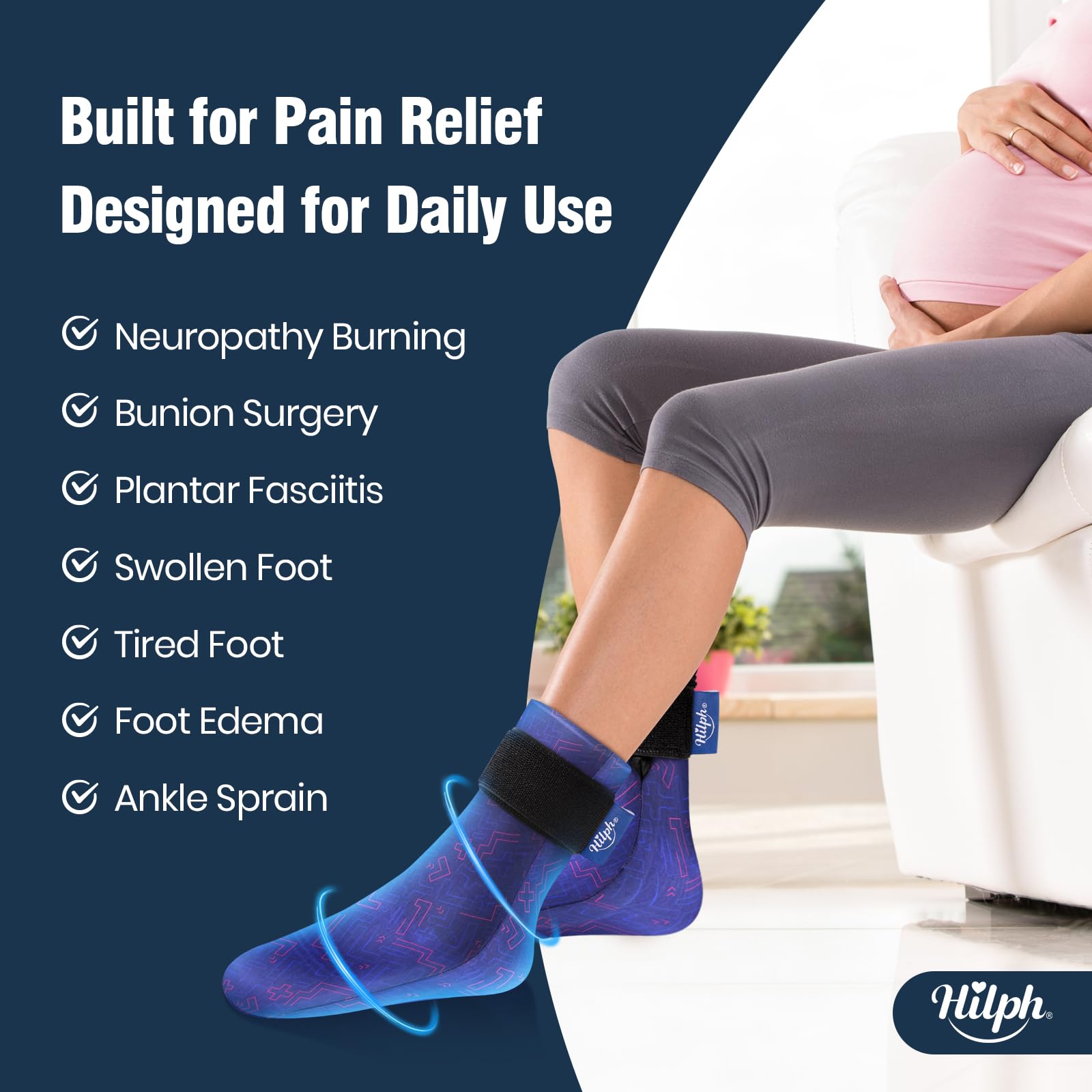 Hilph gel integrado y flexible que se adapta al contorno del pie