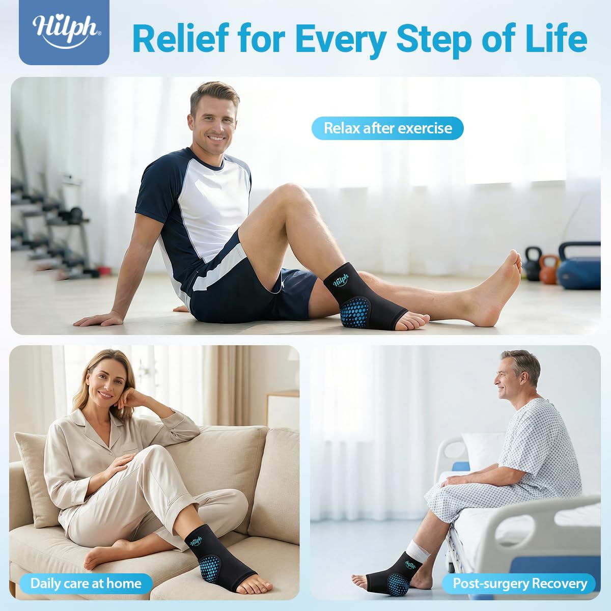 Hilph hielo masaje diario: relajación para tobillo y pie.