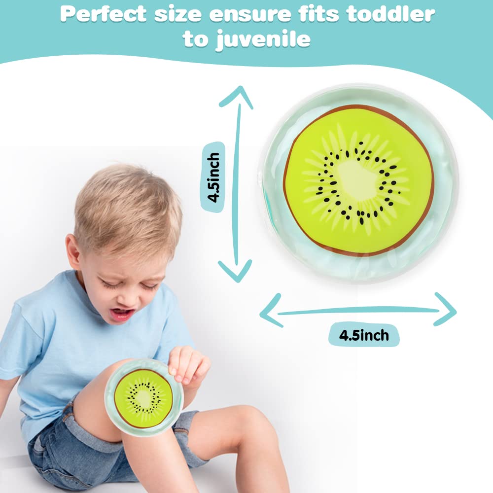 Hilph Kid Ice Pack con patrón de fruta verde, fácil de usar en casa