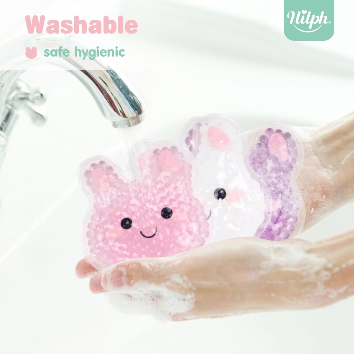 Hilph Kids compresas gel frío, fácil de limpiar para higiene rápida