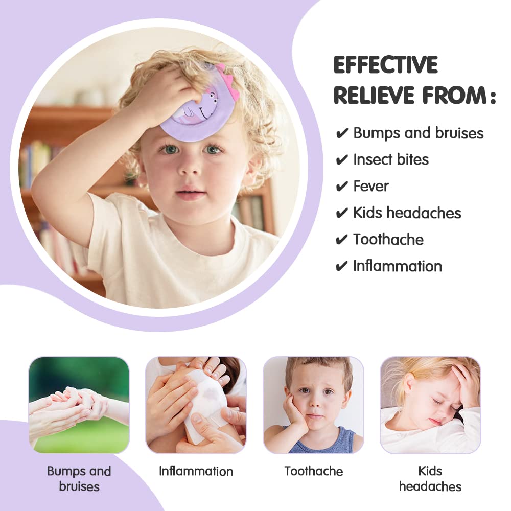 Hilph Kids Ice Packs tamaño 4-5 pulgadas para uso versátil en niños