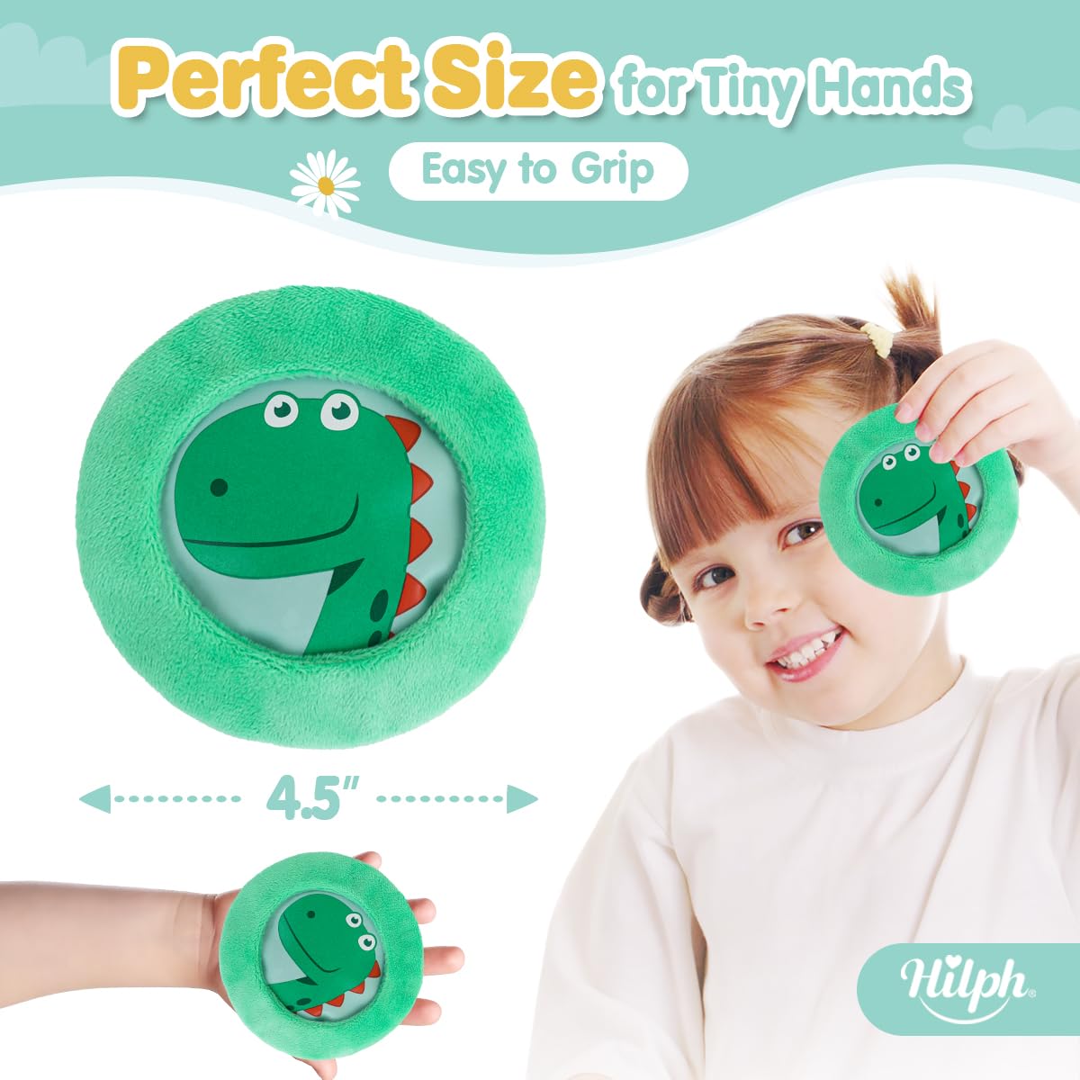 Hilph Niños Compresas de Hielo con diseño divertido de dinosaurio para niños.