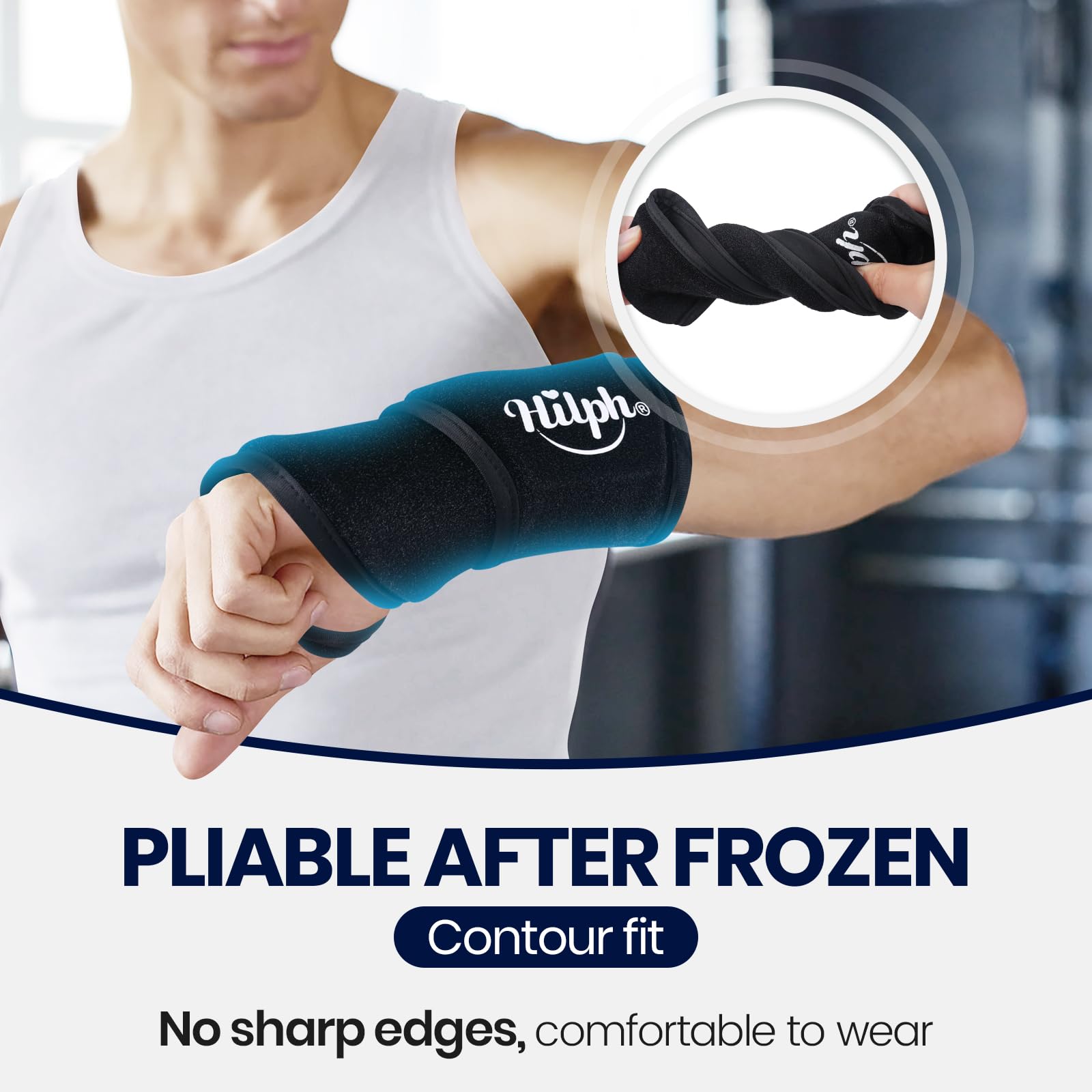 Hilph recuperación pos-lesión: compatible con frío o calor según necesidad.