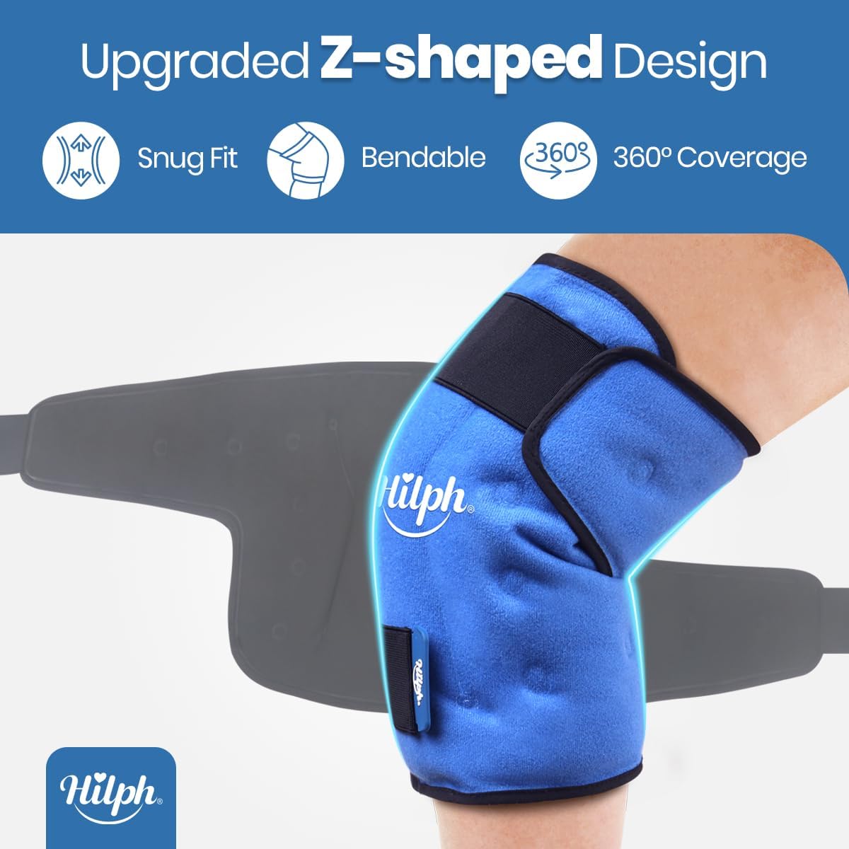 Hilph rodillera cobertura 360 grados garantiza apoyo uniforme durante la recuperación.