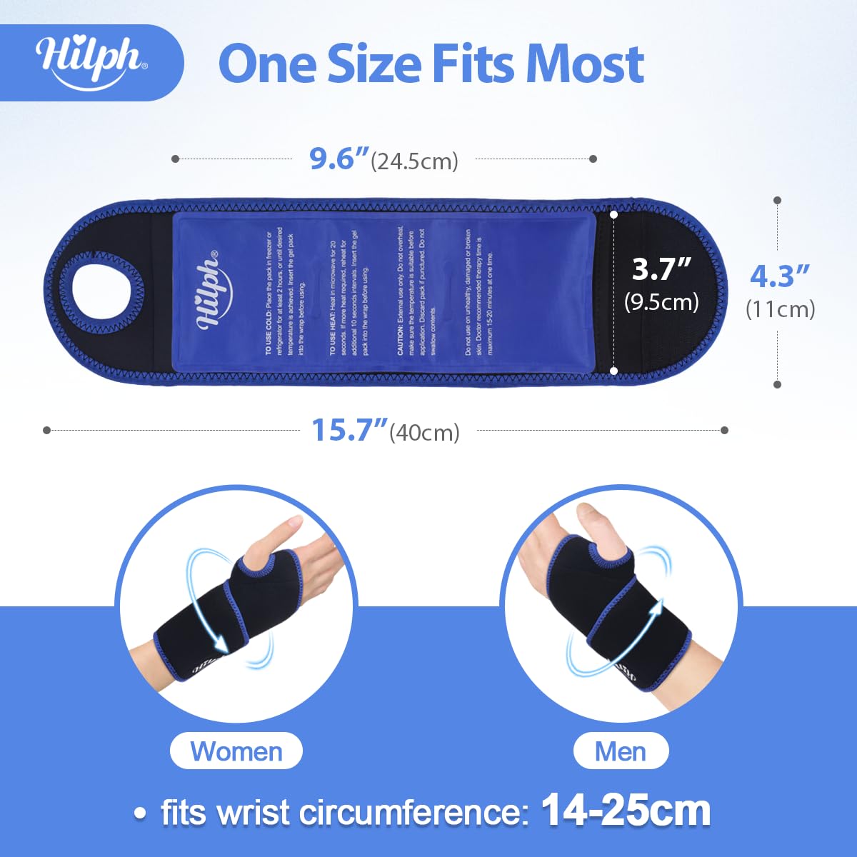 Hilph terapia calor frio muneca: opción de calor o frío para la muñeca.
