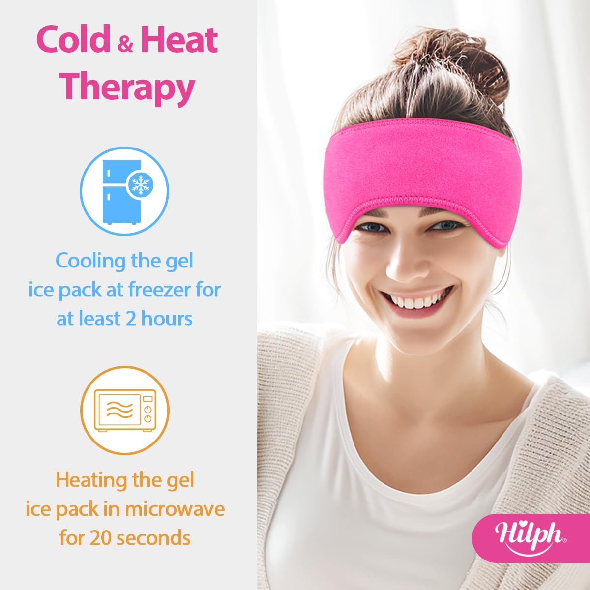 Hilph terapia frio-calor, opciones reutilizables para alivio localizado.